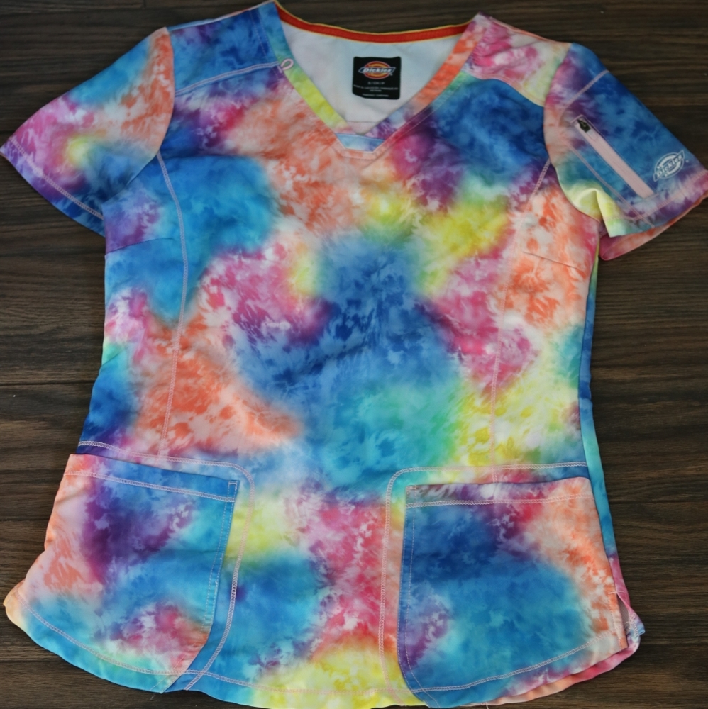 Tye Dye Scrub top